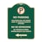 Signmission Violators Towed Away Vehicle Owners W/ No Se Extacione Su Vehicul Alum, 18" L, 24" H, G-1824-22734 A-DES-G-1824-22734 - alternate 1
